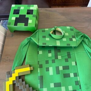 Kids Minecraft size 8-10 Halloween costume.  Worn once,  smoke free home.